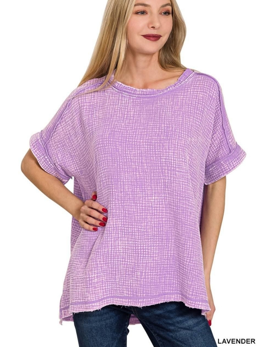 New Zenana Acid Wash Top